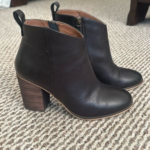 BP Leather Block Heel Booties
